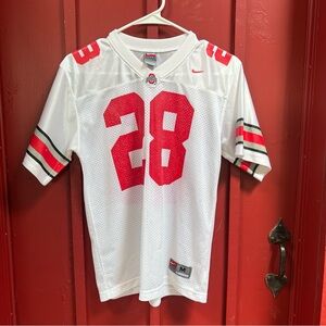 Nike Kids White and Red Short Sleeve Jersey